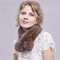 Soft Rex Rabbit Fur PomPom Neck Scarf Winter Scarf Real Fur Scarf